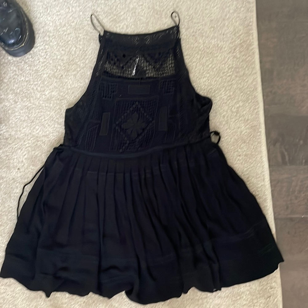 Amazing black, beautifully detailed free people dress only worn once size xs